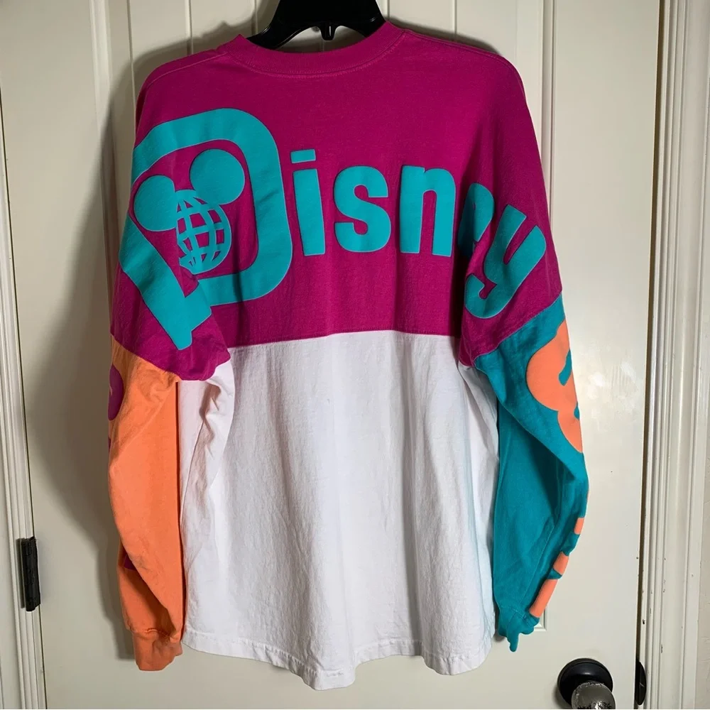 Disney Mini Mouse Disney World Spirit Jersey in Vibrant Pink 100% Cotton - Picture 2 of 6